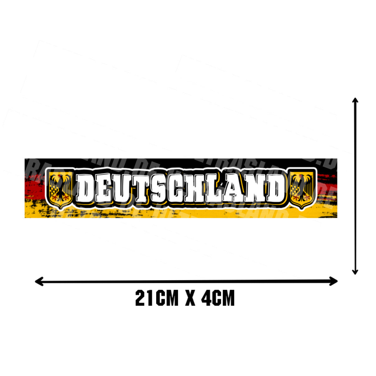 Deutschland Schriftzug – Flagge & Adler Aufkleber