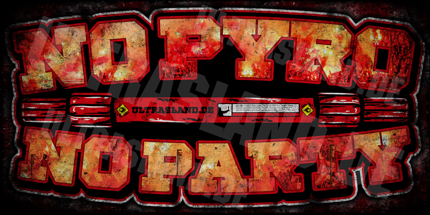 No Pyro No Party Aufkleber