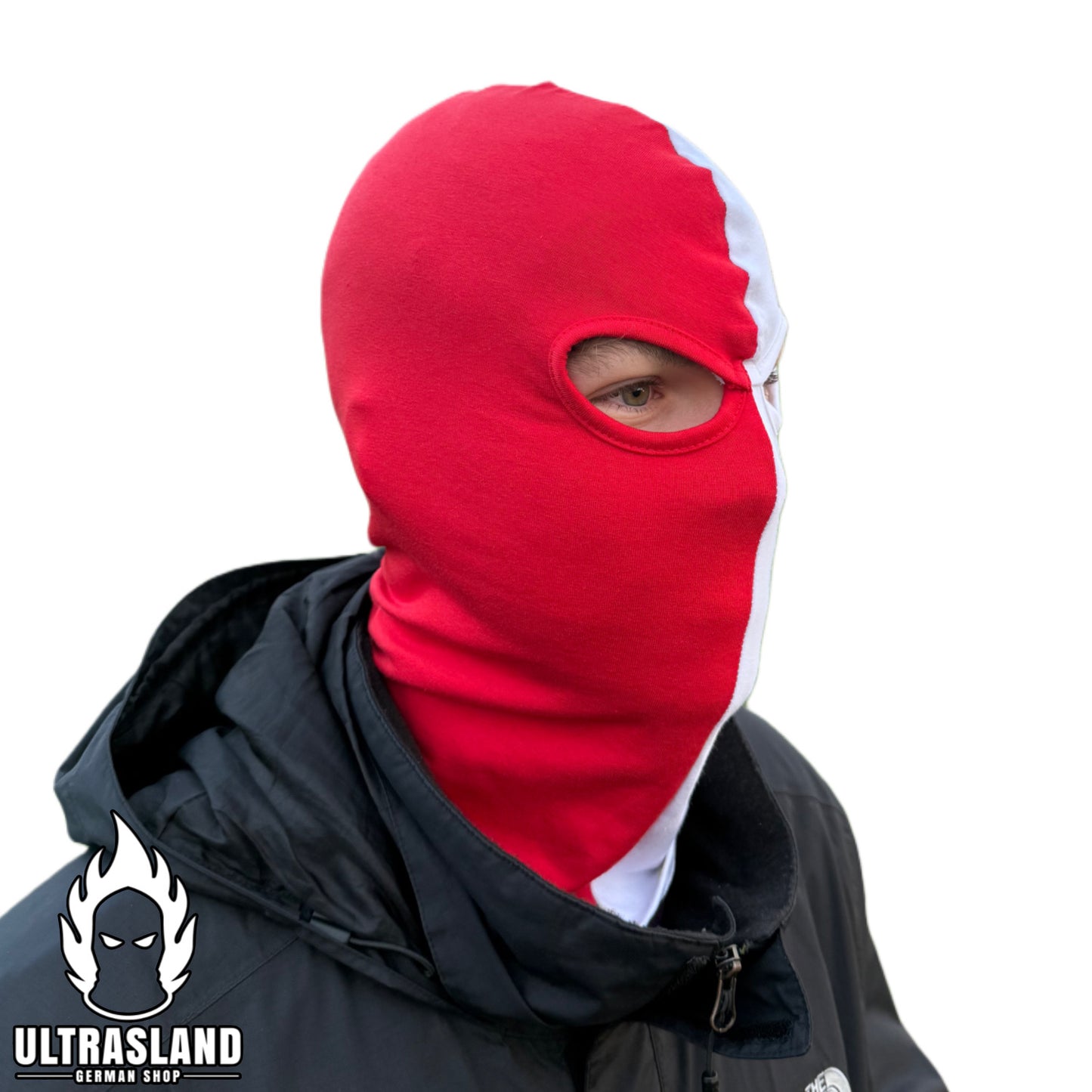 Rot Weiße Sturmhaube - Baumwolle