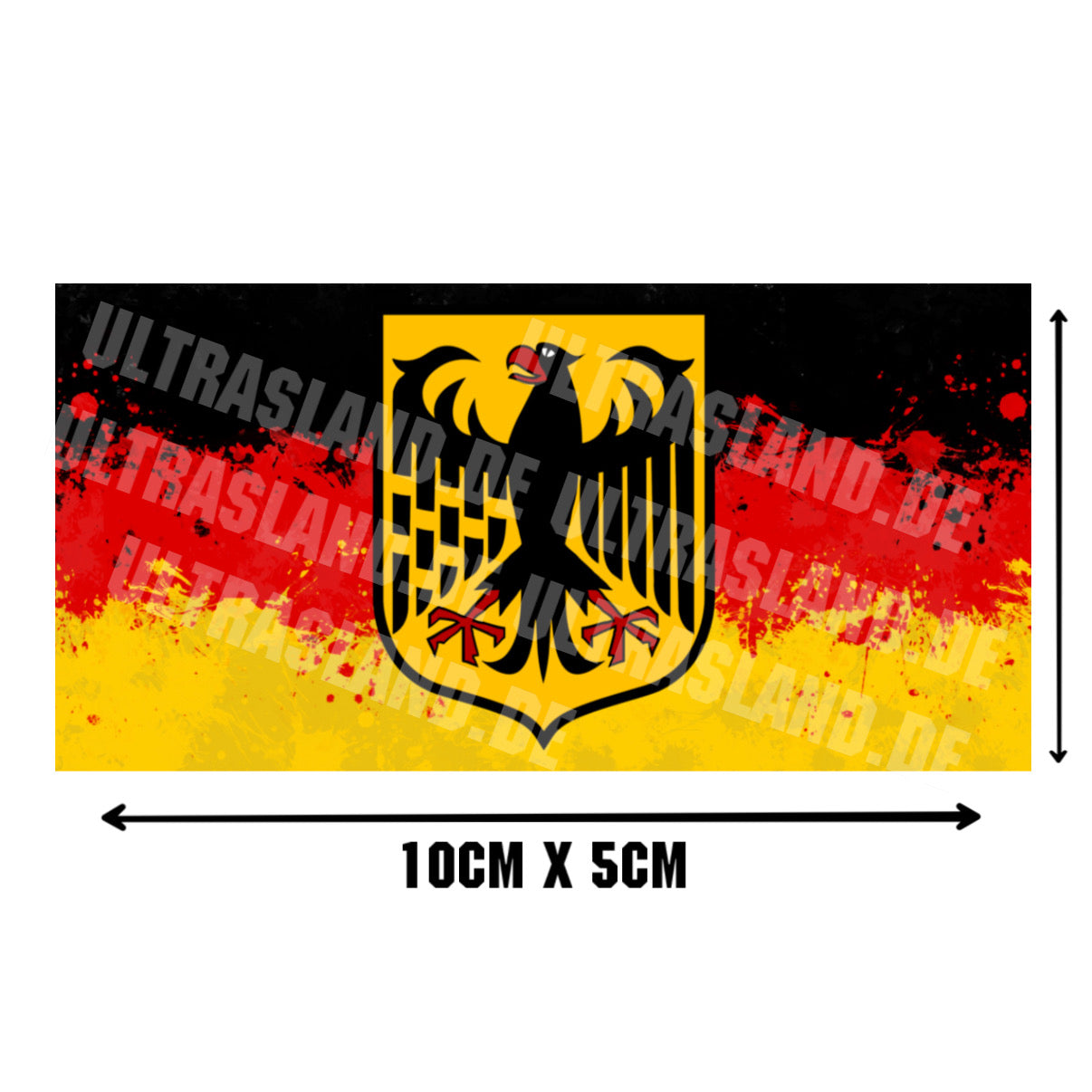 Deutschland Aufkleber - Schwarz, Rot, Gelb mit Adler
