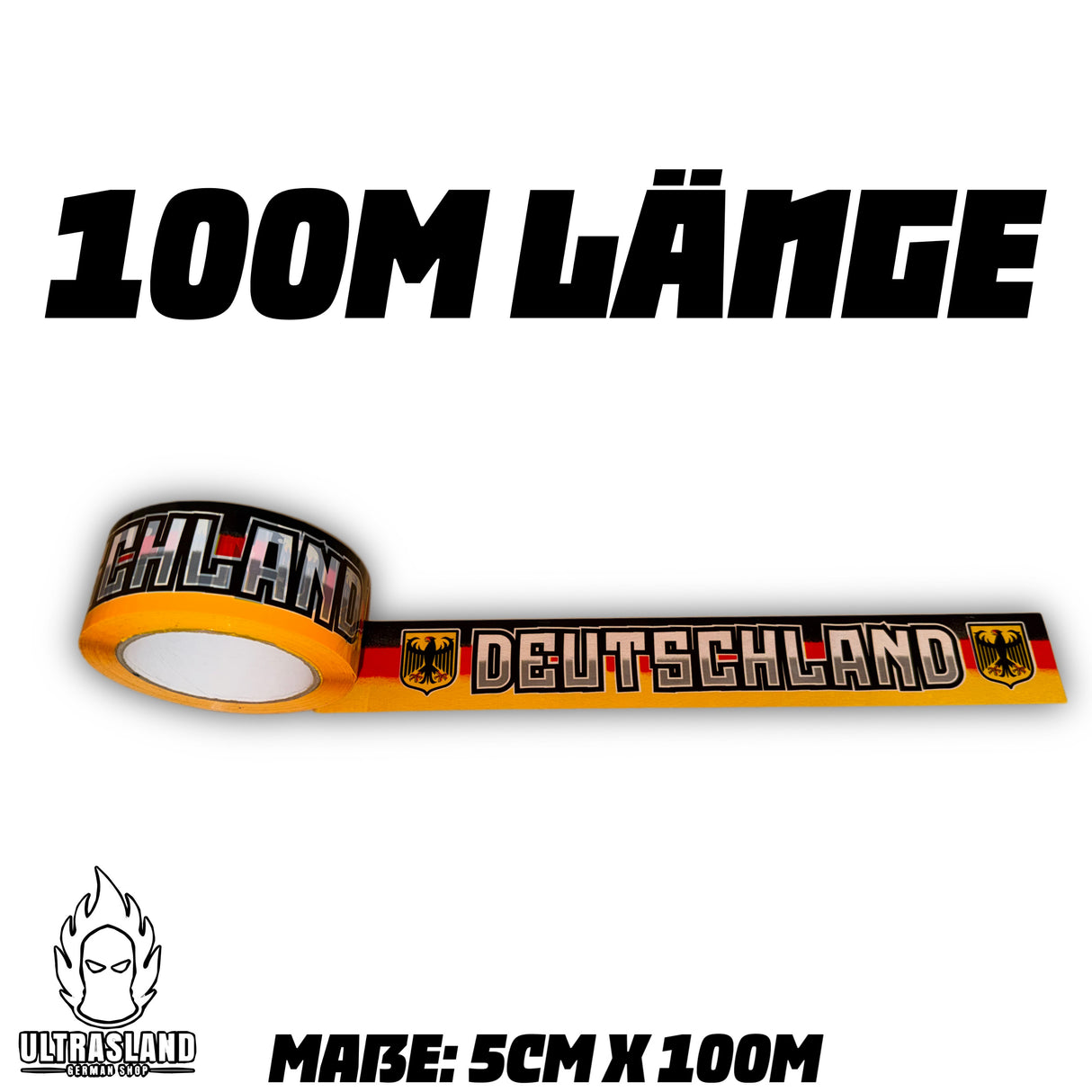 Kleberolle Deutschland 100 Meter