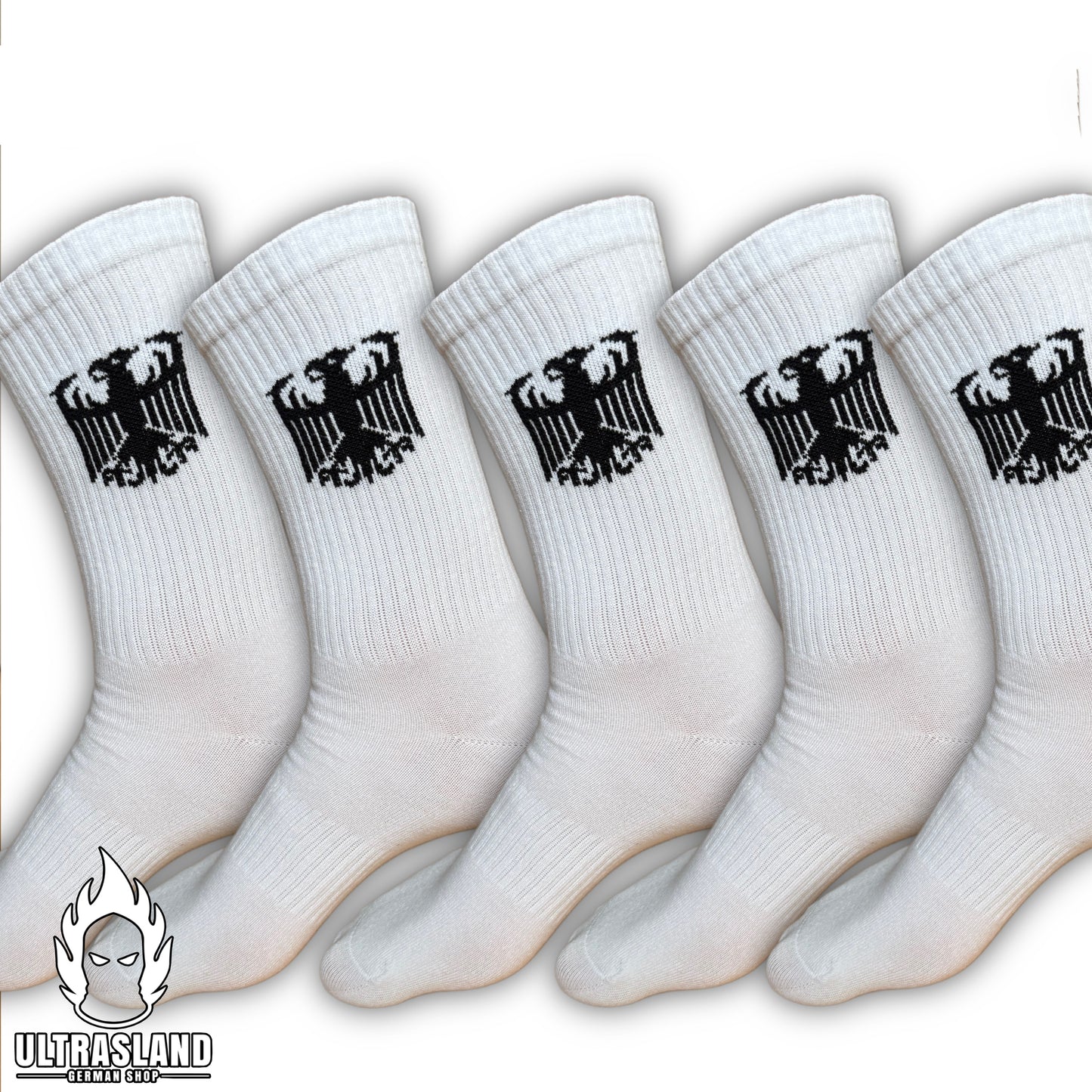 Deutschland Socken Weiß mit Adler