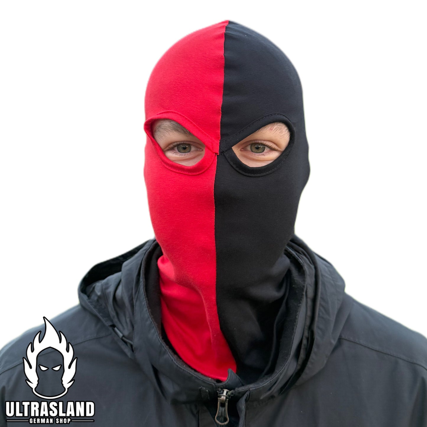 Rot Schwarze Sturmhaube - Baumwolle