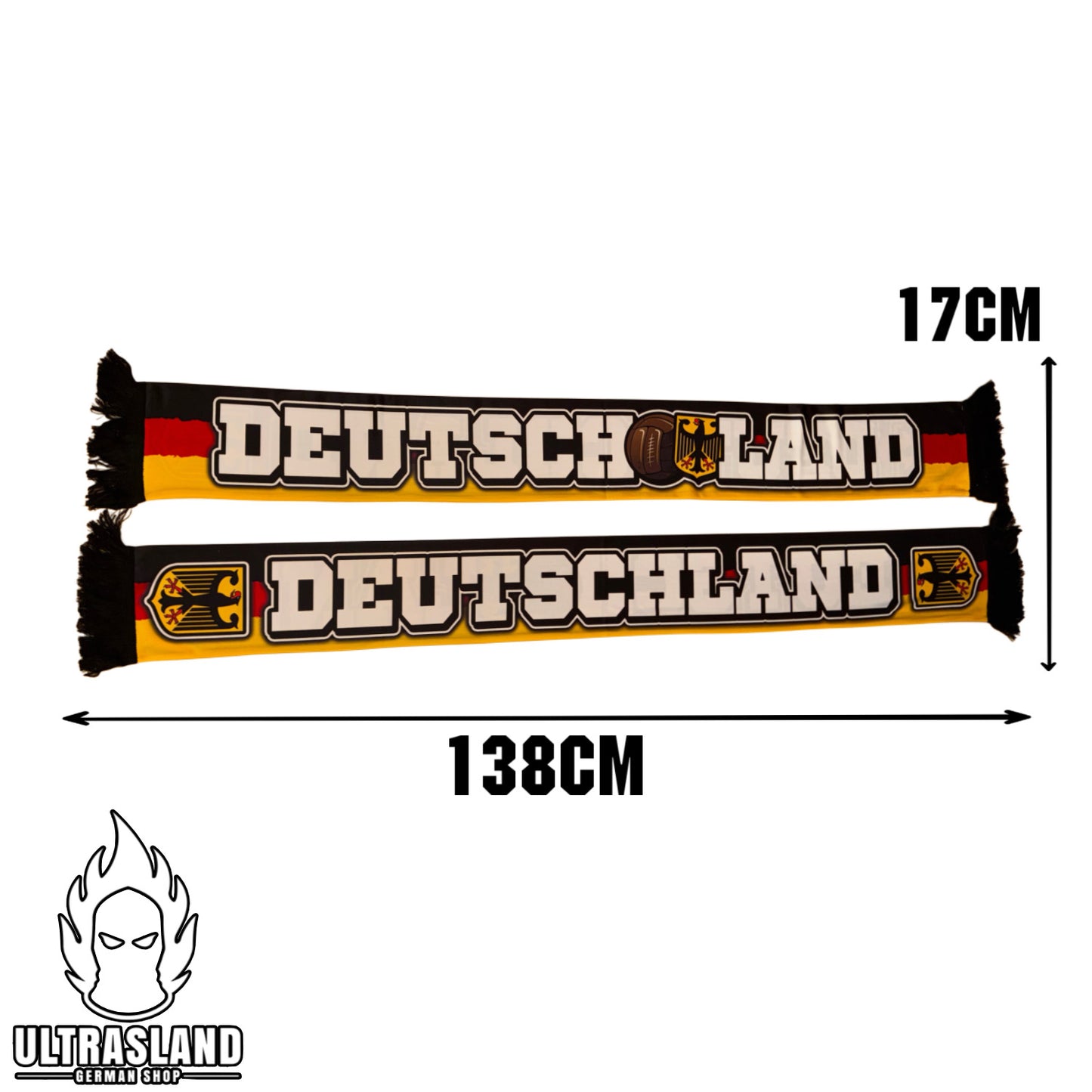 Deutschland Schal - Seidenschal - 138cm x 17cm