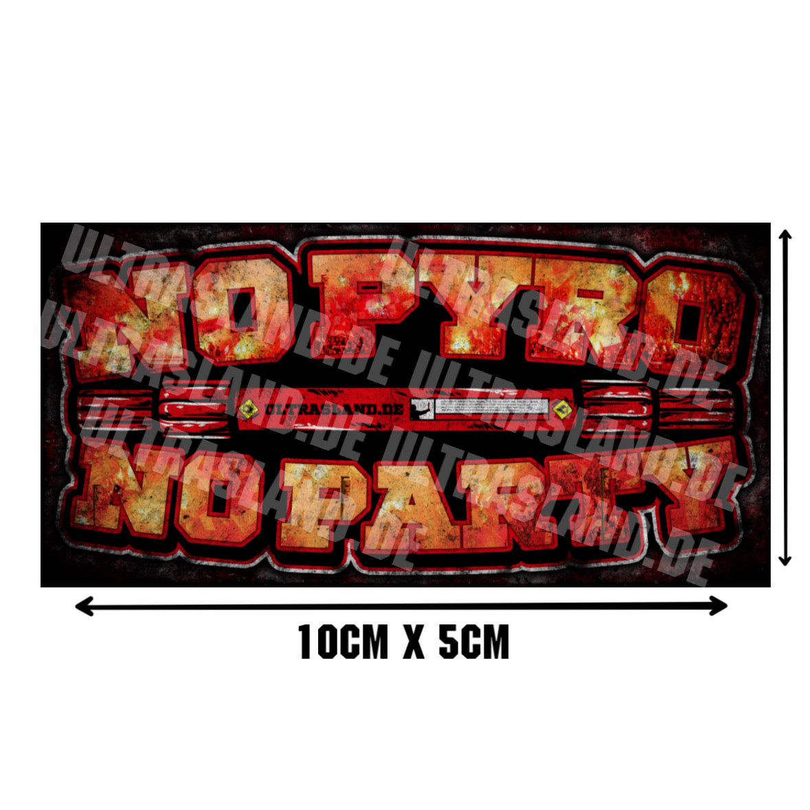 No Pyro No Party Aufkleber