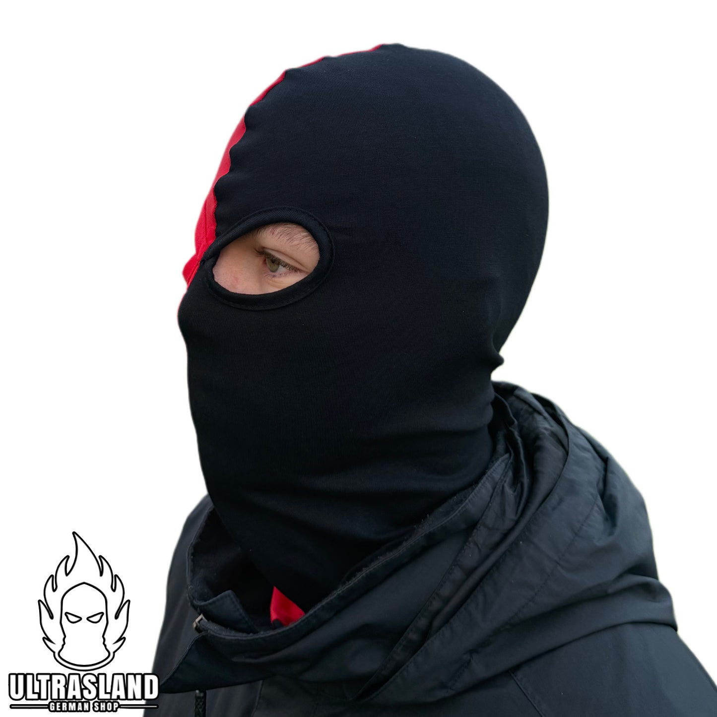 Rot Schwarze Sturmhaube - Baumwolle