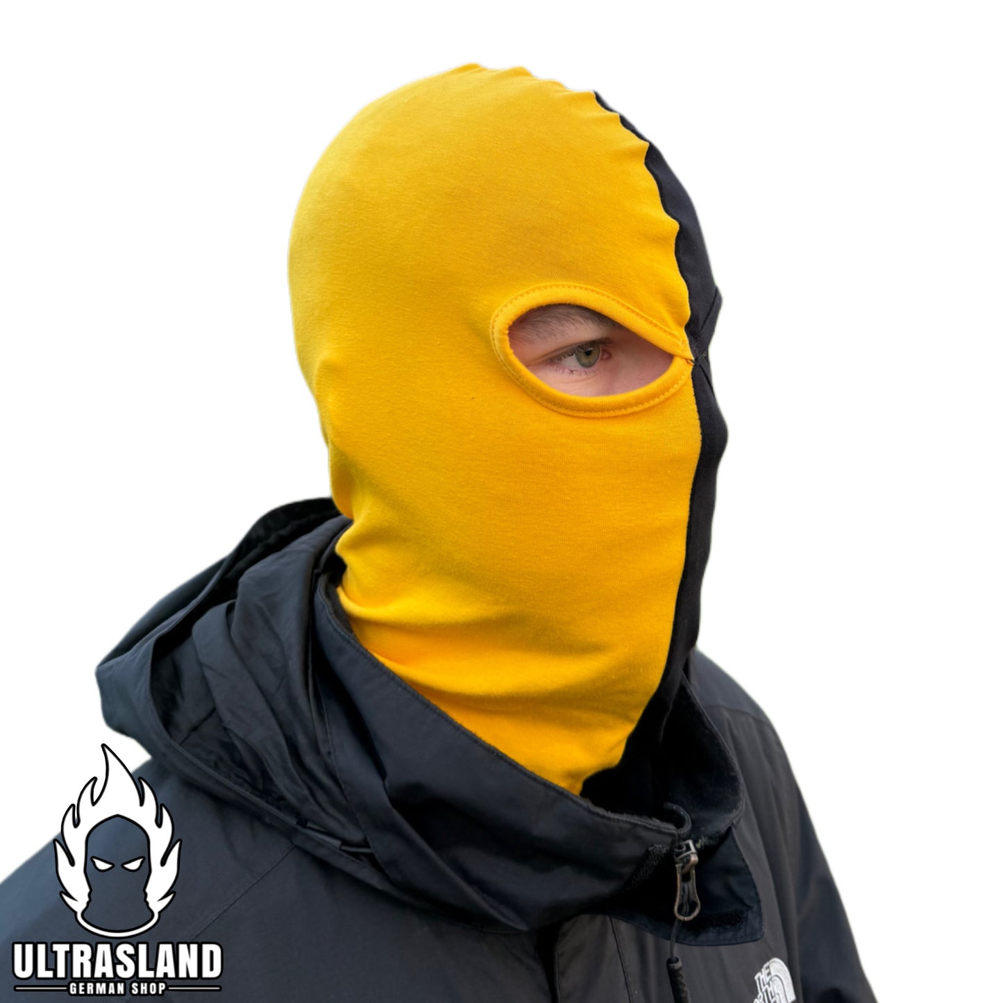 Schwarz Gelbe Sturmhaube - Baumwolle