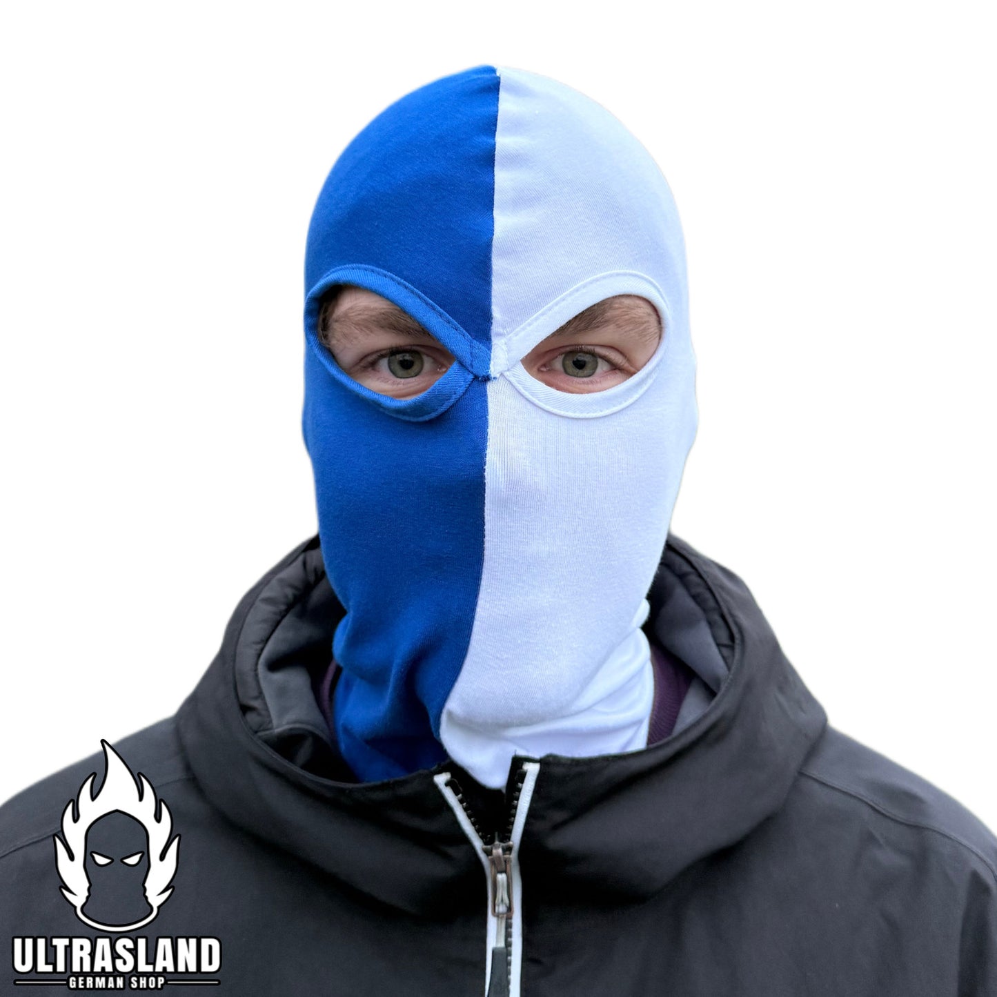 Blau Weiße Sturmhaube - Baumwolle