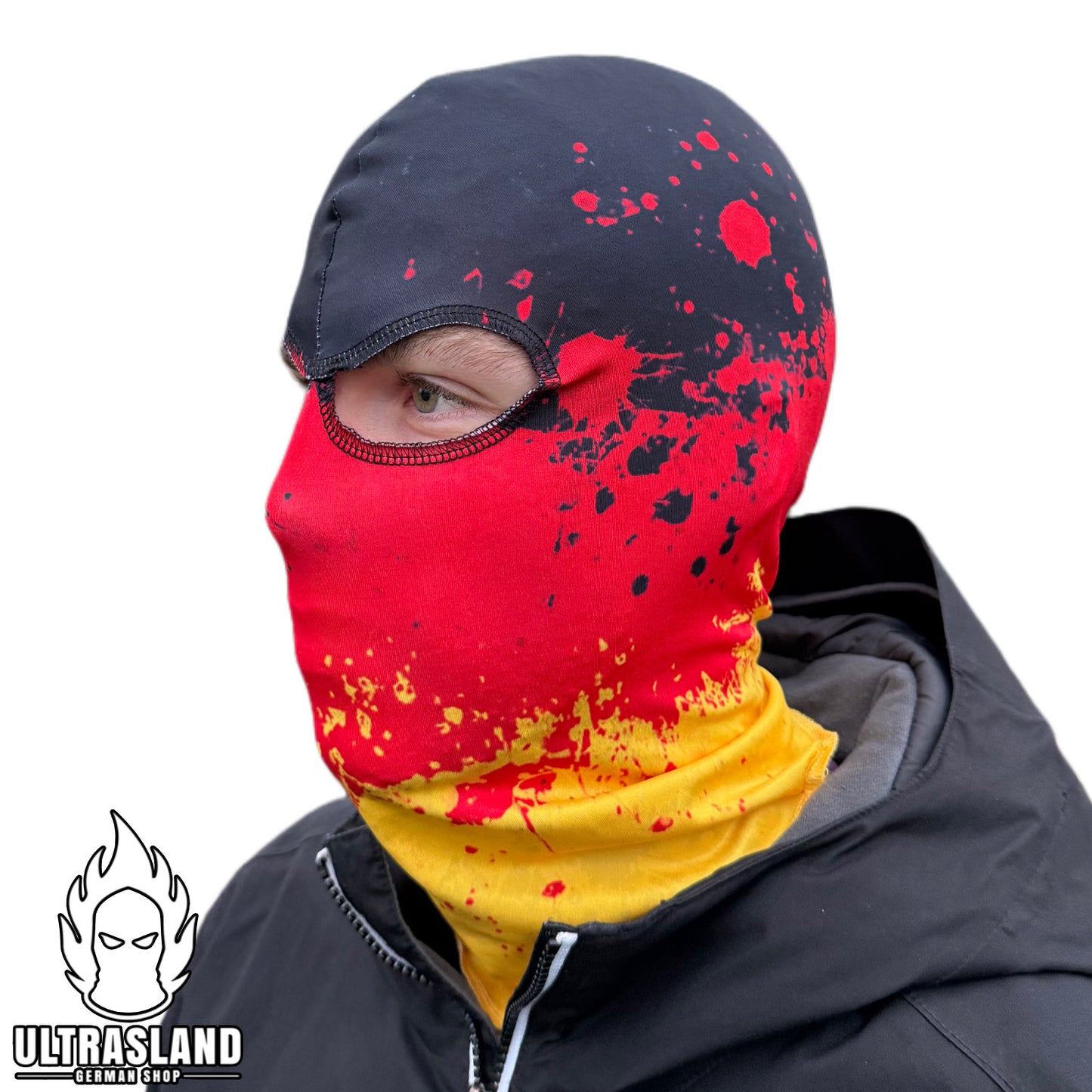 Special Deutschland Sturmhaube Polyester - Schwarz, Rot, Gelb