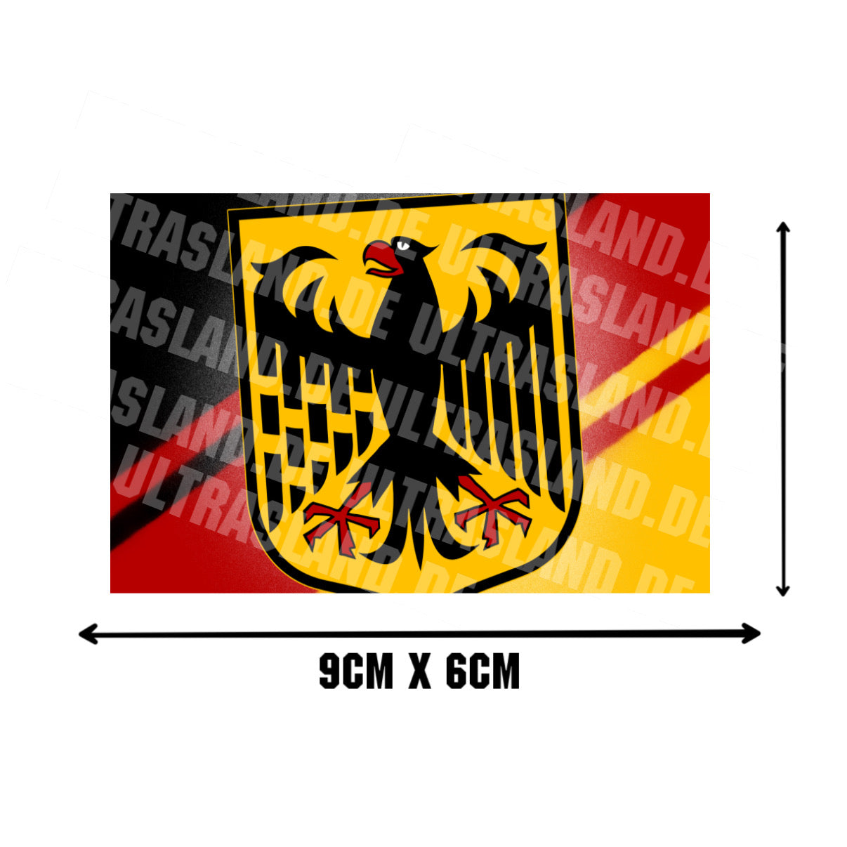 Deutschland Flagge mit Adler Aufkleber – Hintergrunddruck