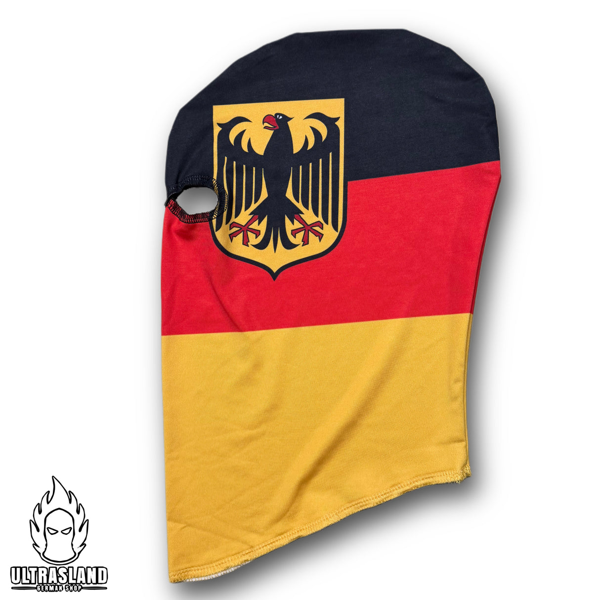 Deutschland Sturmhaube aus Polyester mit Adler und zwei Augenöffnungen