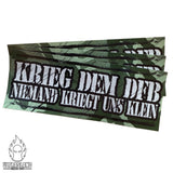 Krieg dem DFB – Niemand kriegt uns klein! - Aufkleber