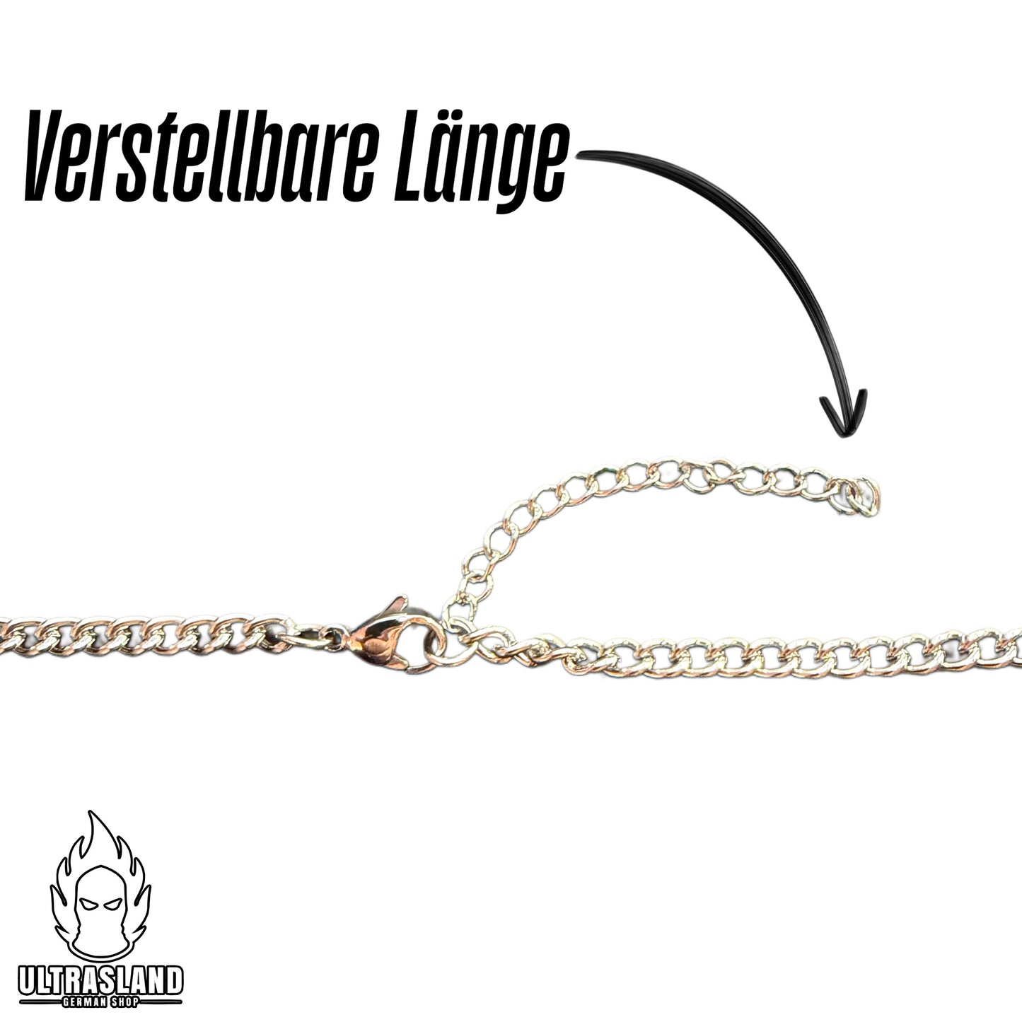 Deutschland Halskette Adler Edelstahl – Silber oder 18K vergoldet