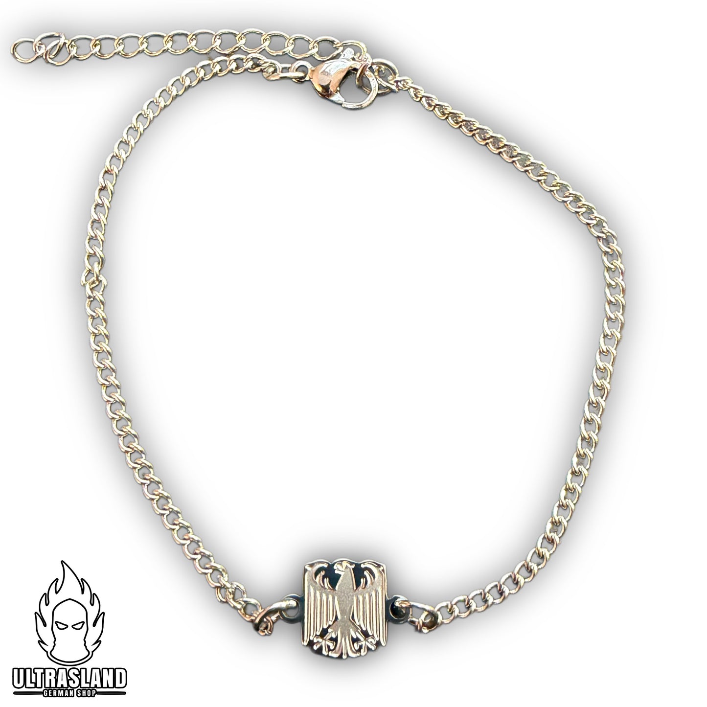 Deutschland Adler Armband Edelstahl – Silber oder 18K vergoldet, größenverstellbar