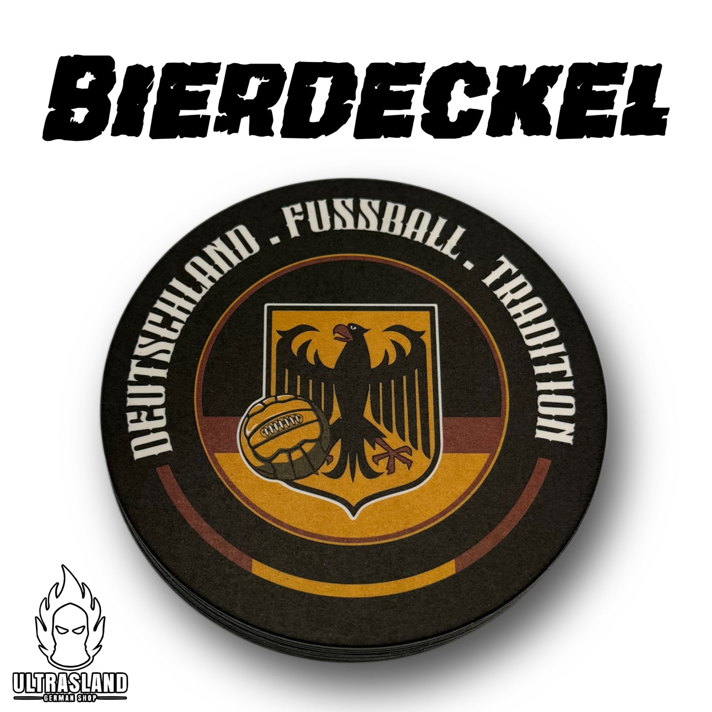 Deutschland Bierdeckel 10er-Set - Getränke Untersetzer mit Adler-Motiv