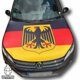 Deutschland Motorhauben Flagge -Überzug mit Adler - Premium Haubenflagge