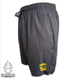 Schwarze Deutschland Shorts mit farbigem Adler, Kordelzug und Reißverschlusstasche