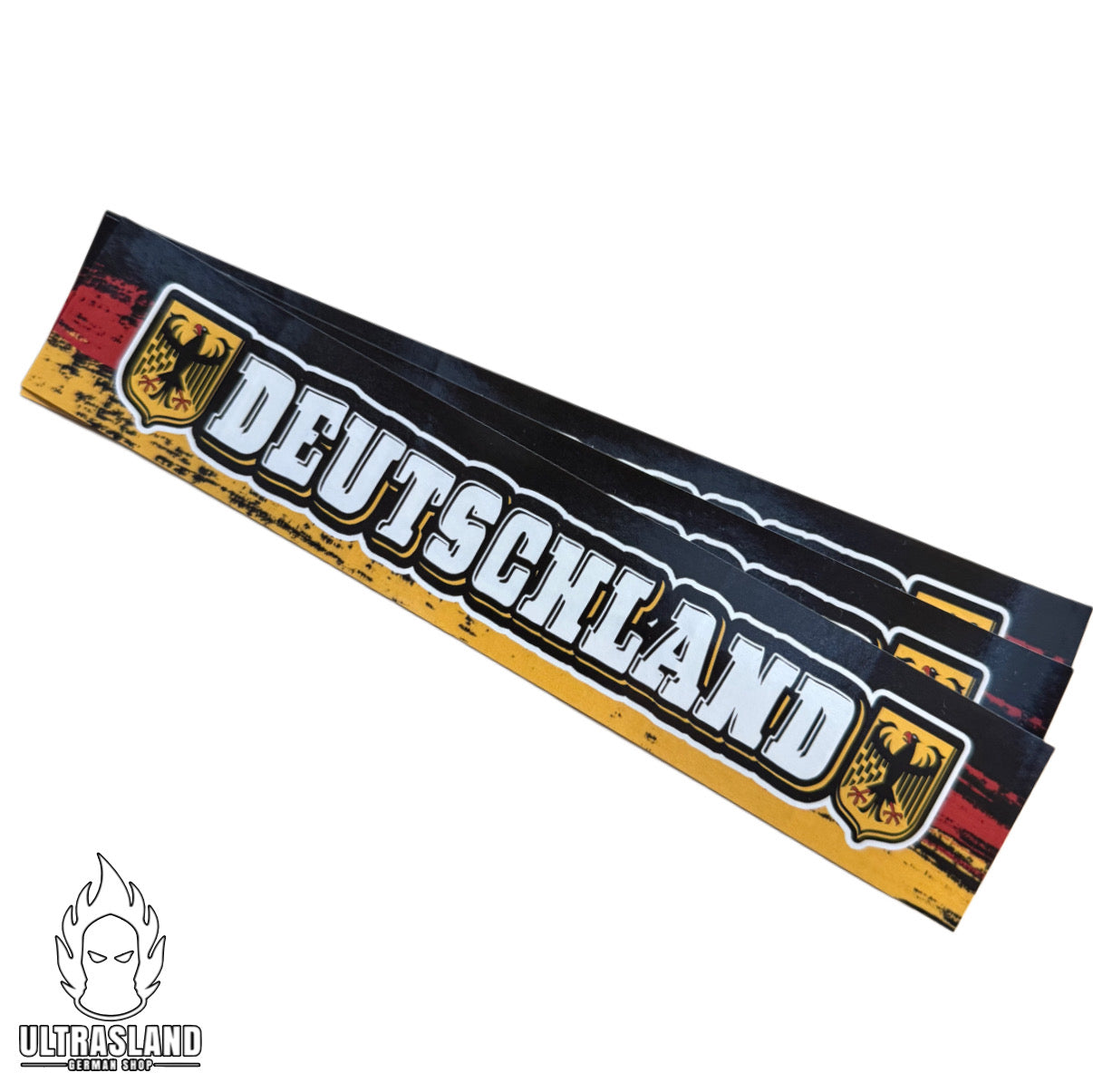 Deutschland Schriftzug – Flagge & Adler Aufkleber