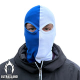 Blau Weiße Sturmhaube - Baumwolle