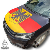 Deutschland Motorhauben Flagge -Überzug mit Adler - Premium Haubenflagge