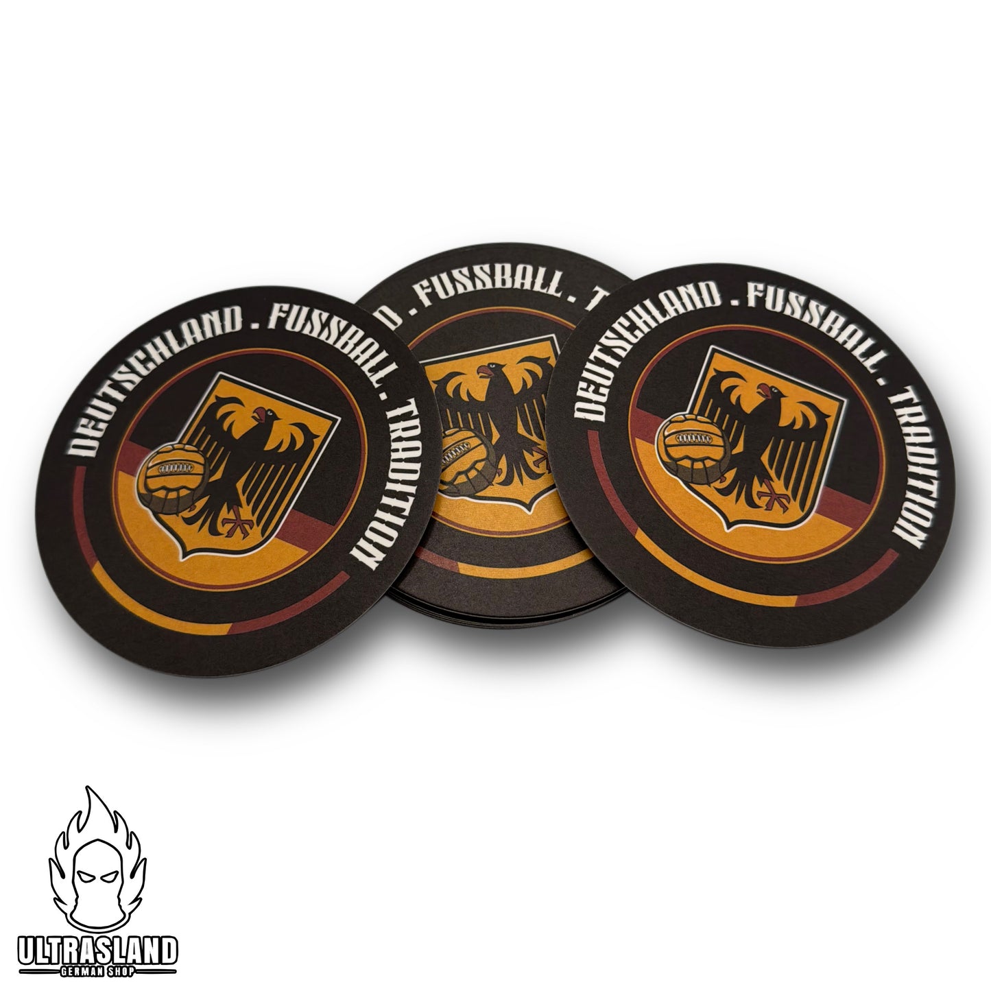Deutschland Bierdeckel 10er-Set - Getränke Untersetzer mit Adler-Motiv