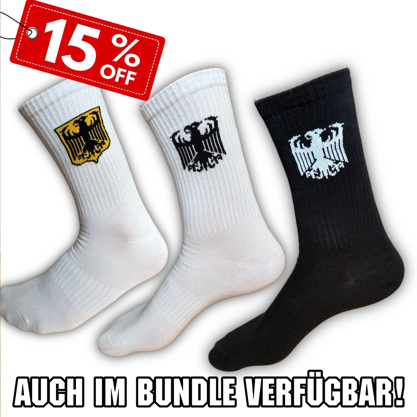 Deutschland Socken Schwarz mit Adler