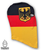 Schwarz-rot-goldene Balaclava mit großem Adler-Motiv