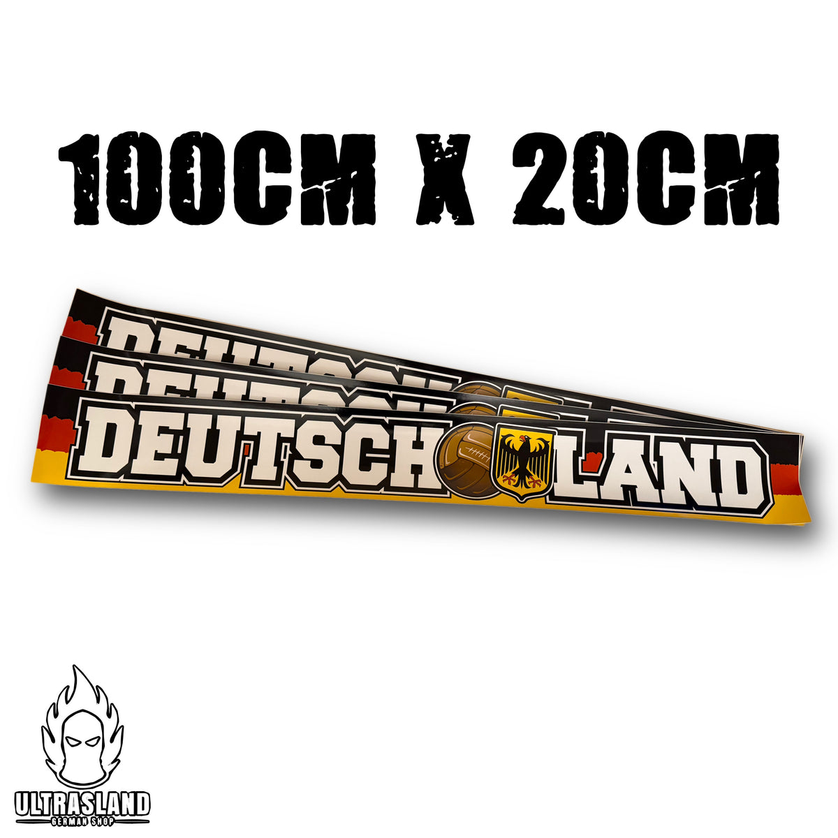 Deutschland Aufkleber XXL (100 × 20 cm) - 3er Set