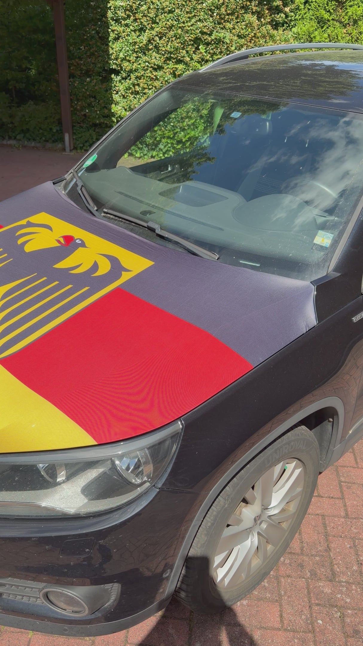 Deutschland Motorhauben Flagge -Überzug mit Adler - Premium Haubenflagge