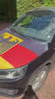 Deutschland Motorhauben Flagge -Überzug mit Adler - Premium Haubenflagge